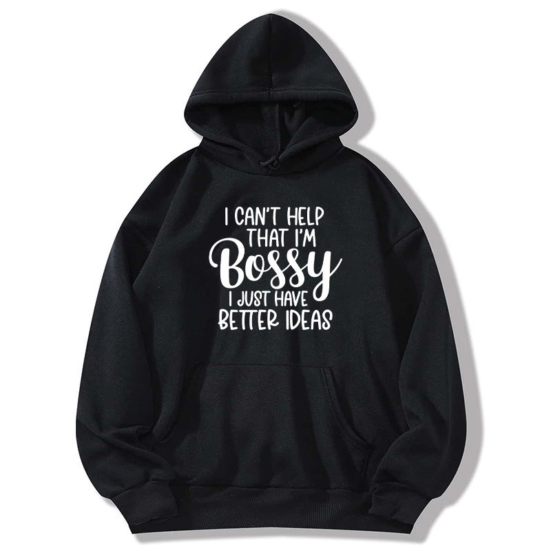 bestter ideas printed hooded hoodie autumn and winter European and American women's jacket coat foreign trade cross-border