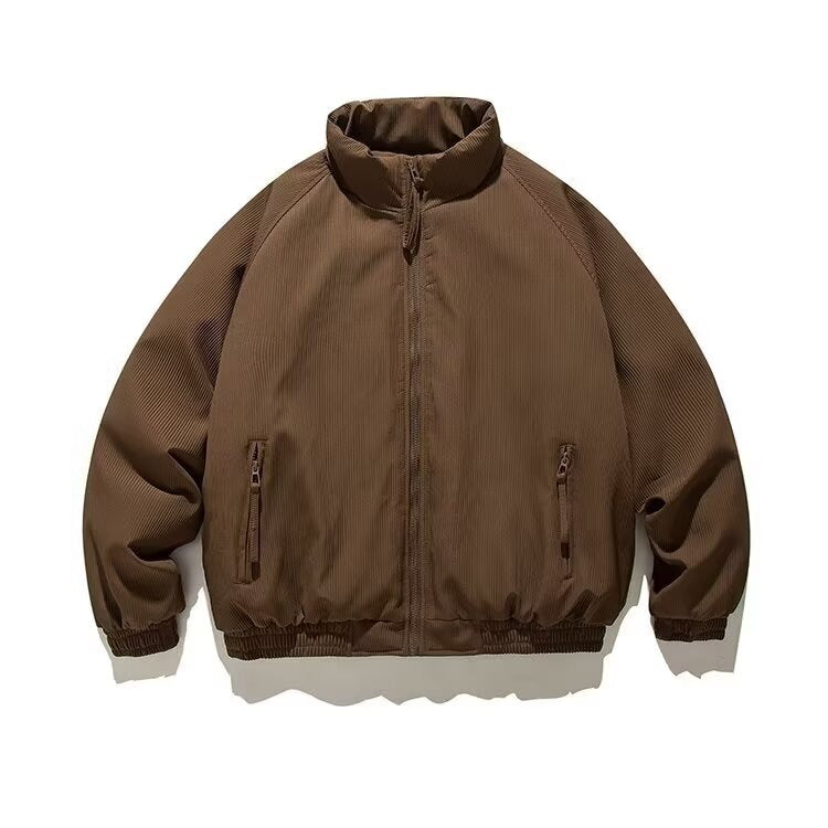 Japanese Vintage Tooling Trend Men's and Women's Loose Vertical Collar Short Cotton-padded Coat Winter Men's American Army Green Cotton Coat Jacket