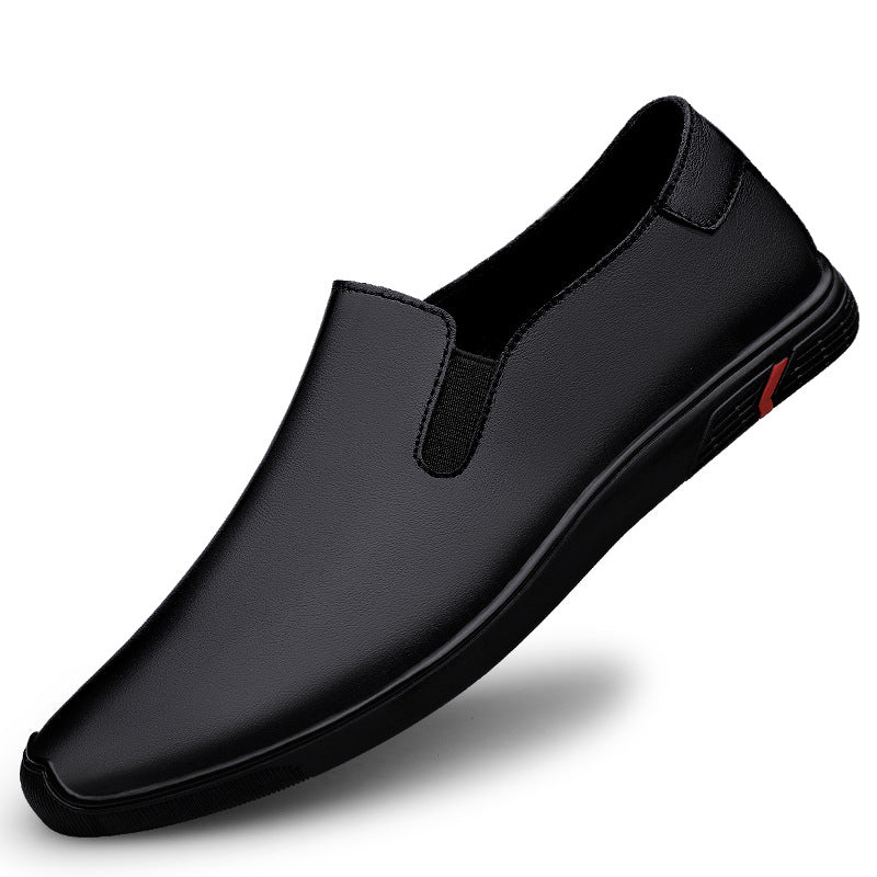 Men's Shoes Loafers Doug Shoes Men's Casual Leather Shoes Men's Cowhide Breathable Soft Sole Slip-on Lazy Car Shoes