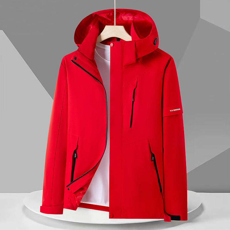 Cross-Border Spring and Autumn Jacket Casual Single-Layer Water-Repellent Outdoor Trendy Windproof Waterproof Loose Mountaineering Jacket Group Purchase