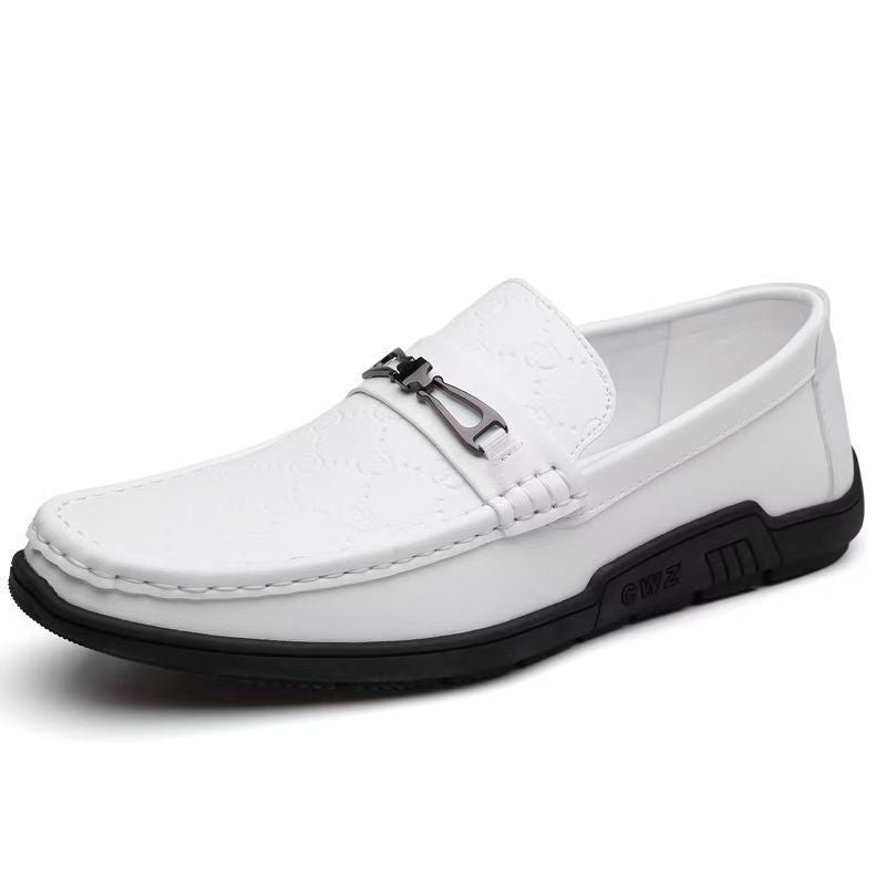 Men's Shoes 2025 New Summer Style Cowhide Loafers Men's Genuine Leather Versatile Casual Slip-On Shoes