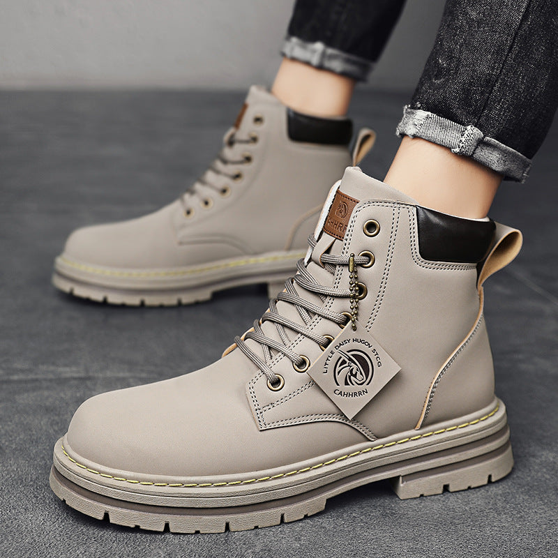 Big Yellow Boots, Big-Toe Martin Boots, 2025 Autumn and Winter High-Top Versatile Martin Boots, New Men's Work Shoes, Martin Boots