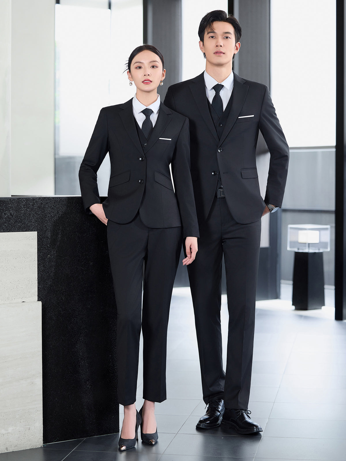 High-End Suit Suits for Men and Women, Professional Formal Wear, 4S Store Real Estate Property Workwear, Blue Suit Suits, Work Clothes