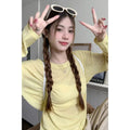 Cross-Border Thin Sun Protection Long-Sleeved T-Shirt for Women in Summer, Loose Suspenders, Air-Conditioned Shirts, Blouses, Layered Inner Tops