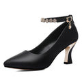 European and American Fashion Sexy Diamond-Encrusted One-Line Buckle High Heels Shallow Mouth Pointed Toe Nightclub Slimming High Heels Women's Shoes Single Shoes Wholesale