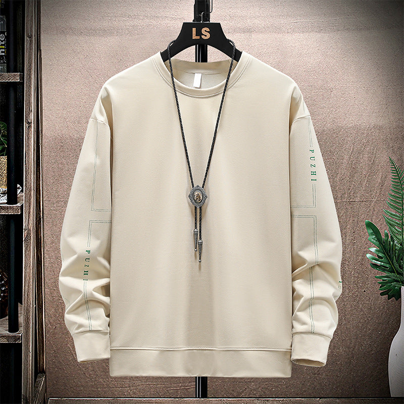 Men's Sweatshirt 2025 Spring and Autumn New Round Neck Jacket Men's Long-Sleeved Trendy Men's Clothing Versatile Casual Top for Boys
