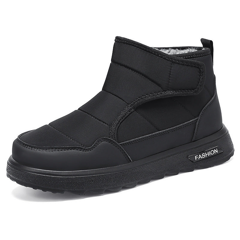 Shoes Men's Shoes Plus Velvet Thickened Cotton Boots Winter New Stuffed-Lined Outdoor Slip-On Casual Walking Snow Boots