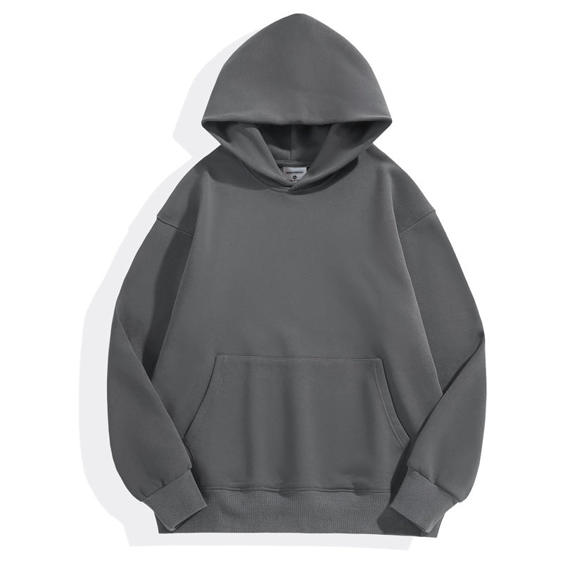 500g Imitation Cashmere Off-Shoulder Sweatshirt Custom Work Clothes Cultural Shirt Round Neck Hoodie Jacket with Logo Printed