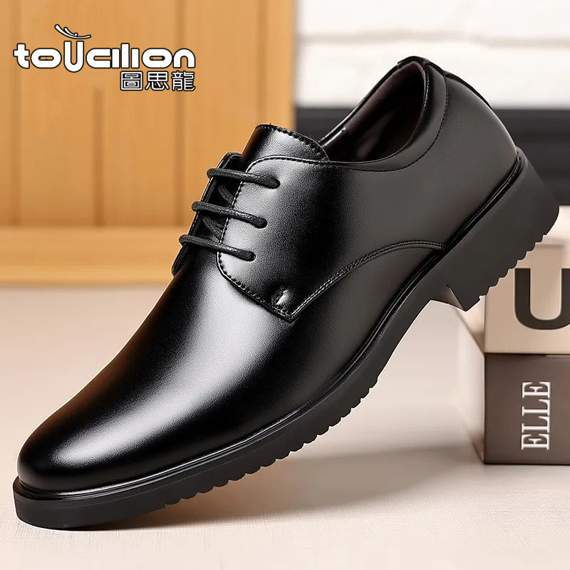 Leather Shoes Men's Business Formal Casual Shoes Breathable British Versatile Youth Soft Sole Groomsmen Wedding Suit Groom Shoes