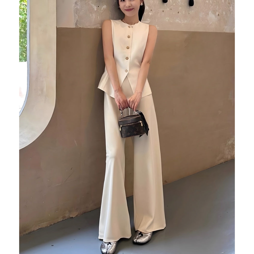 A Complete Set of Summer Outfits That Are Unique, Beautiful and Super Popular, Age-Reducing, Small-Scented Sleeveless Vest Suits and Pants for Women
