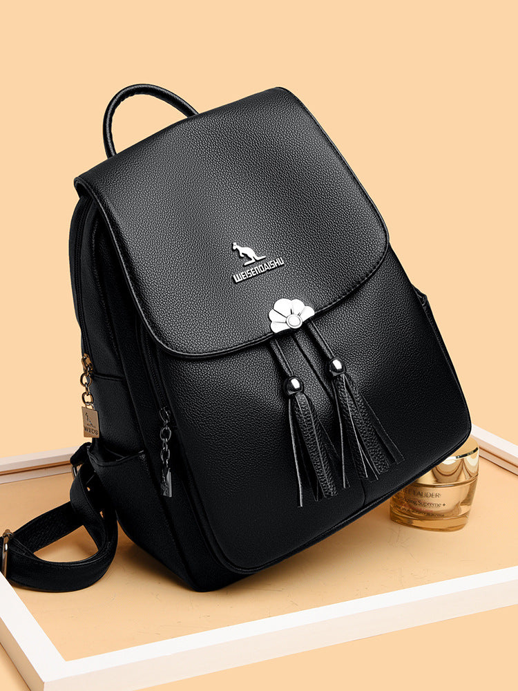 Foreign Trade Women's Backpack 2026 New Fashion Versatile Large-Capacity Travel Backpack Simple Middle-Aged Mom Bag Trendy