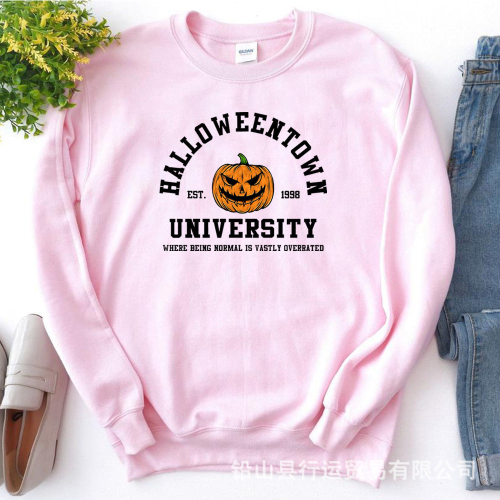 Fashionable Long-Sleeved Sweatshirt for Women 2023 Autumn and Winter New Loose Popular Sweatshirt Letter Printed Round Neck Sweatshirt for Women