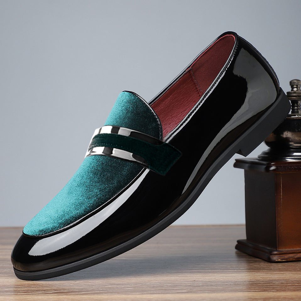 Men's Shoes, New Spring Leather Shoes, Business Men's Loafers, High-End Formal Leather Shoes, Men's Slip-On Black Wedding Shoes