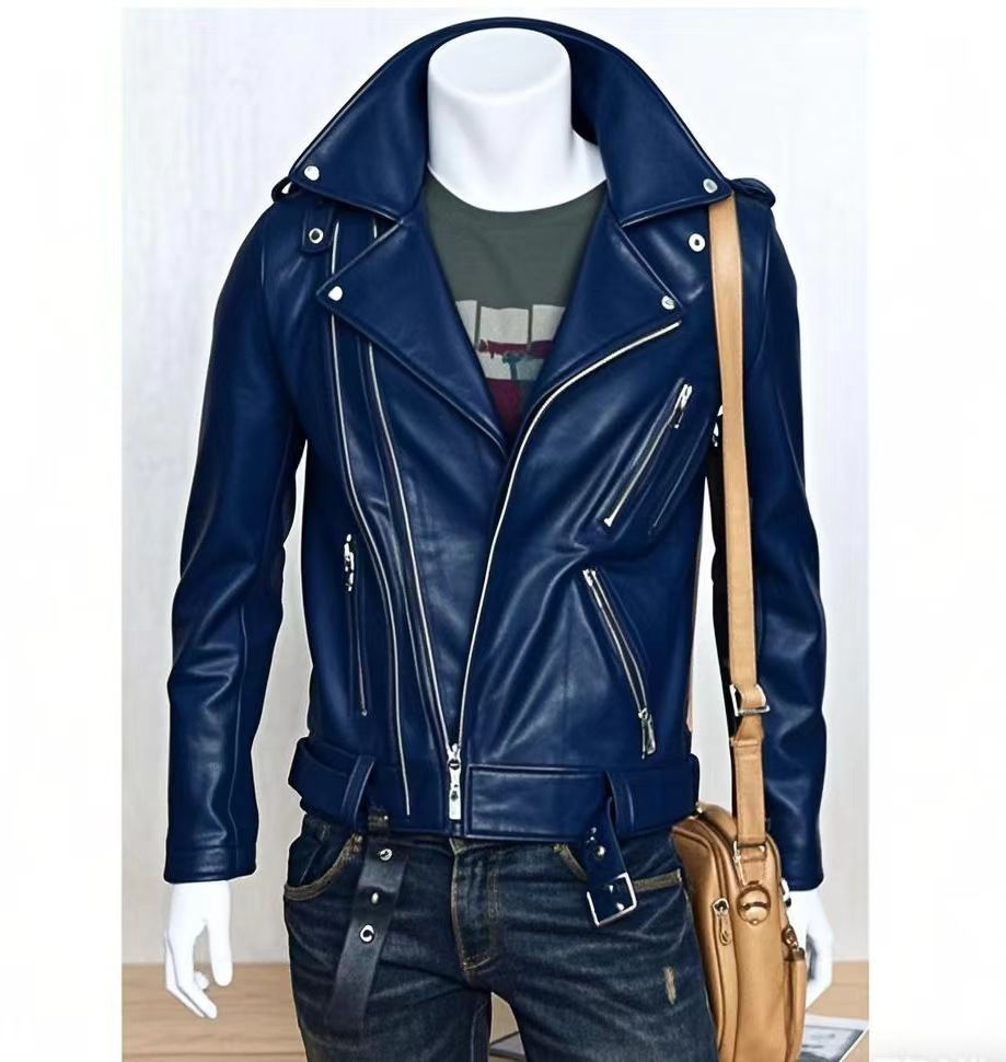 Manufacturer Autumn and Winter New Men's Leather Jackets Washed Motorcycle Men's Leather Jackets New Fashion Clothing Wholesale