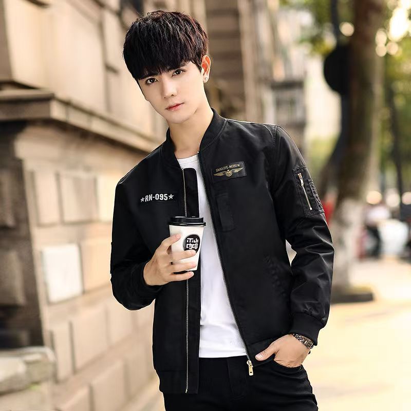 New Couple Coat Men's Trendy Baseball Suit Coat Women's Spring and Autumn Thin Loose Bomber Jacket Coat Overalls