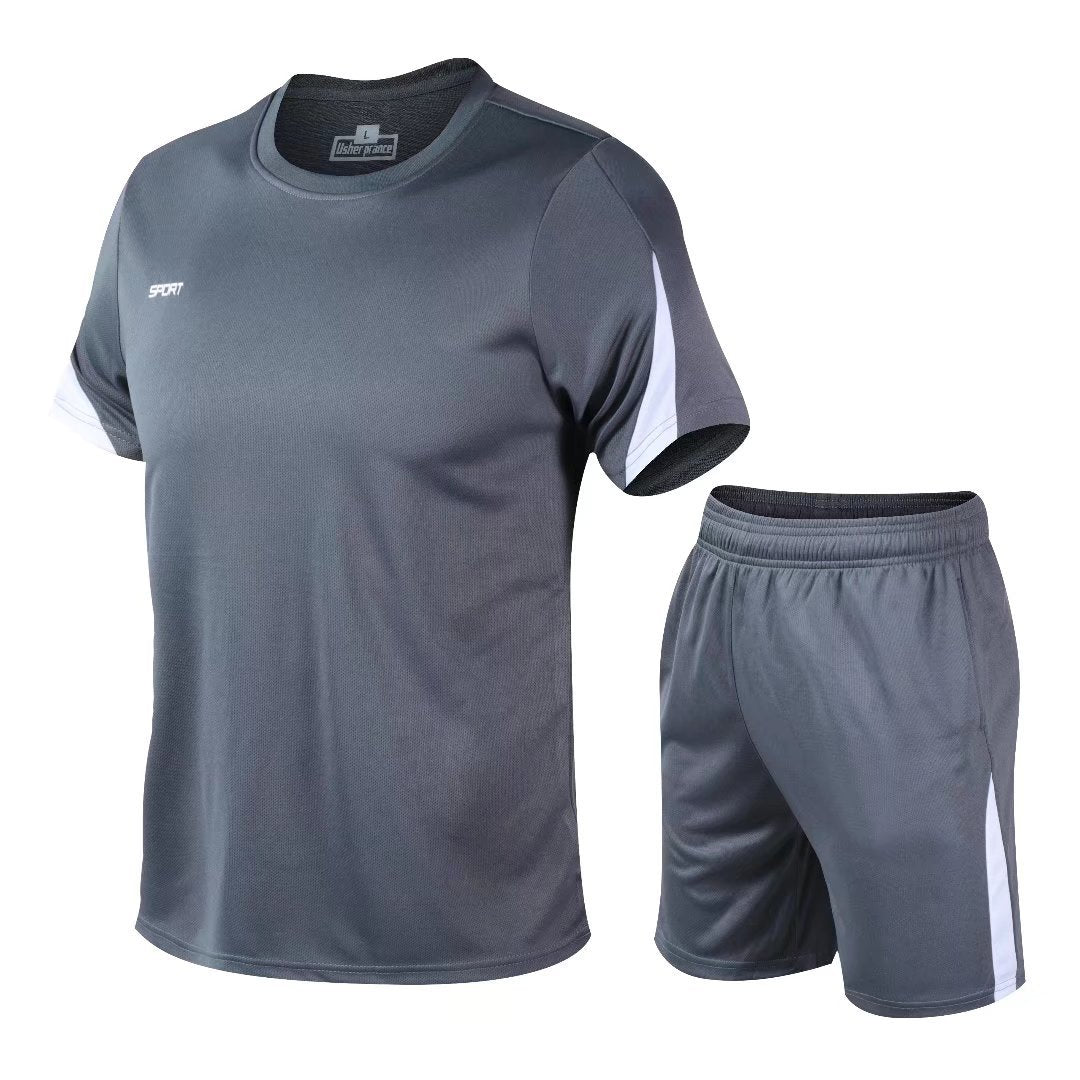 1906 Short Sleeve Suit Running Clothes Men's and Women's Sportswear Training Clothes Mountain Climbing Casual Side Pocket M-5XL