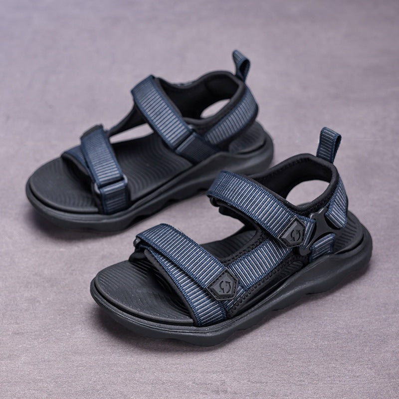 Jinjiang Children's Shoes Children's Sandals Summer New Boys' Soft-Soled Beach Shoes for Middle and Large Children Outdoor Sports Sandals