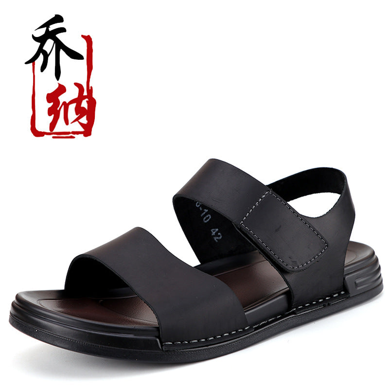 Foreign Trade Men's Shoes 2025 Summer New Men's Casual Sandals Genuine Leather Soft Sole Anti-Slip Beach Shoes Men's Sandals