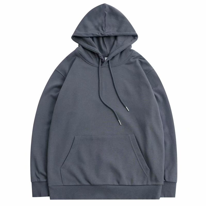 Men's Hooded Solid Color Sweater 2022 Autumn and Winter Korean Style Fashionable Ins Long-sleeved Student Fashionable Brand Loose Pullover Top