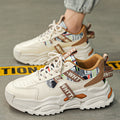 Men's Shoes 2025 Summer Breathable Casual Running Sneakers Men's Youth Versatile Thick-Soled Street Dad Trendy Shoes