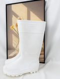 Food Hygiene Boots White Non-slip Labor Protection Rain Boots Wear-resistant Acid and Alkali Resistant Senior high school Low Tube Water Shoes Food Factory Work Shoes