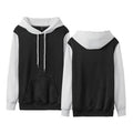 Pure Color white stitching loose casual fashion men and women fleece-lined cross-border hoodie factory direct in stock wholesale