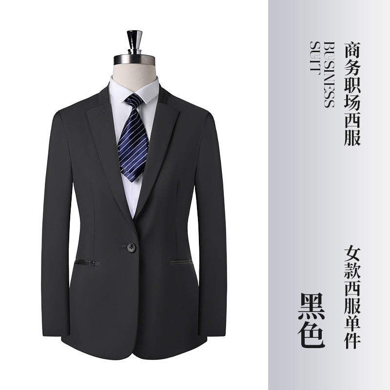 Gray Business Attire for Men and Women, Autumn and Winter Slim Business Bamboo Pattern Suit, Women's Trousers and Vest