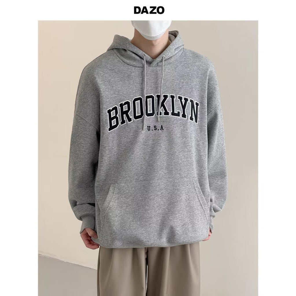 Sweatshirt Men's and Women's Spring and Autumn New American Fashion Brand Trendy Letter Printing Hooded Jacket Casual