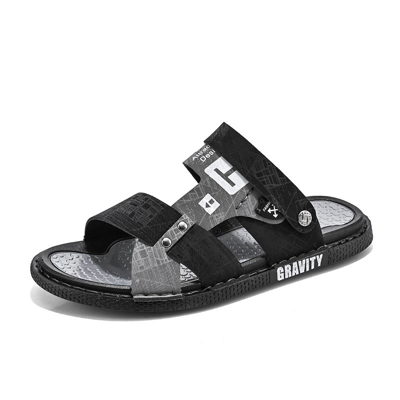 Sandals Men's 2025 Summer New Breathable Trendy Driving Slippers Cool Hollow Outdoor Beach Sandals