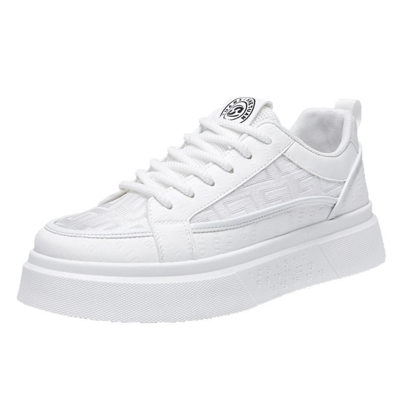 White Sneakers for Men 2026, Men's Mesh Shoes, Breathable Casual Sneakers, Trendy Men's Sports Shoes, Men's White Shoes