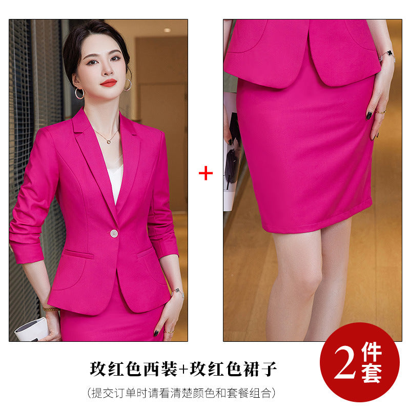 Small suit jacket for women 2023 autumn and winter New Business wear women's skirt fashion suit women's casual suit two-piece suit