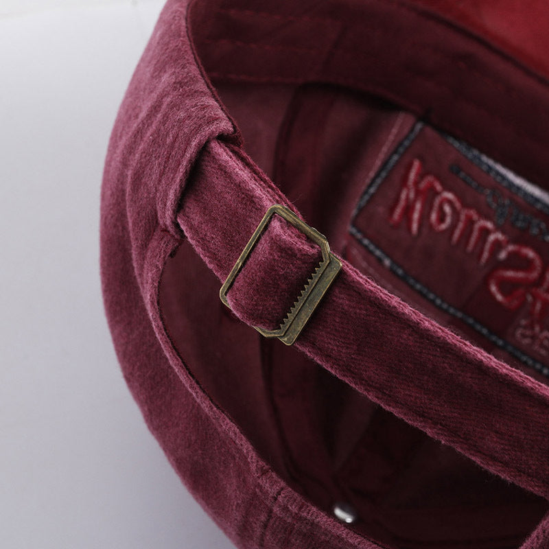 Hats for Men and Women, Spring and Summer Baseball Caps, Washed Cloth, Old Letter Embroider, Curved Brim Peaked Caps, Versatile Retro Couple Hats