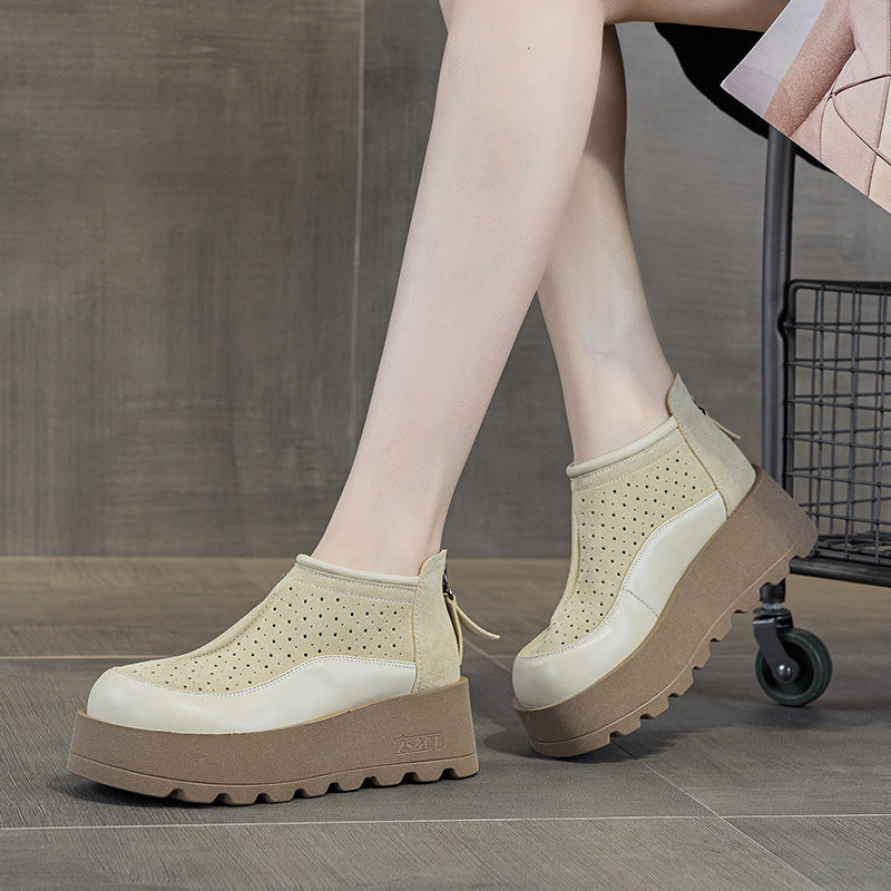 Thick-Soled Loafers 2026 Summer New Trendy Breathable Comfortable Versatile Casual Shoes for Women