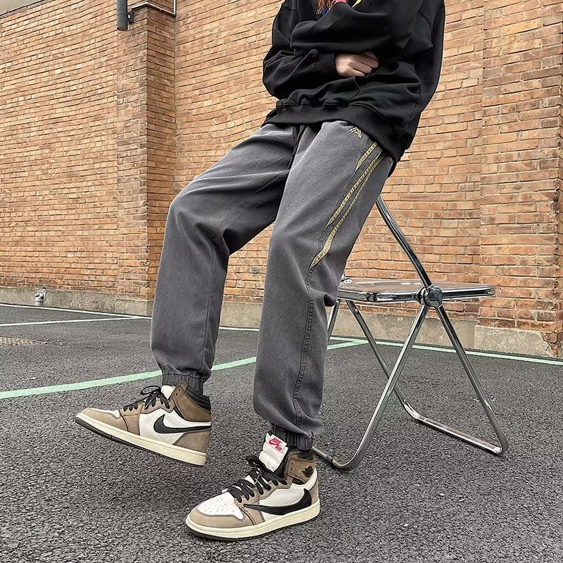 Pants for Boys Spring and Autumn New Korean Style Trendy Brand ins Loose Leg Sports Casual Pants Fashionable Ruffian Handsome Harem Pants