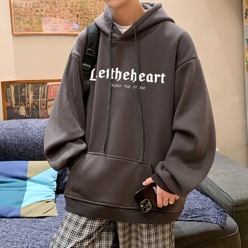Cotton Hooded Sweater Men's Spring and Autumn 2024 New Loose Couple Hoodie Fashion Brand oversize American Jacket