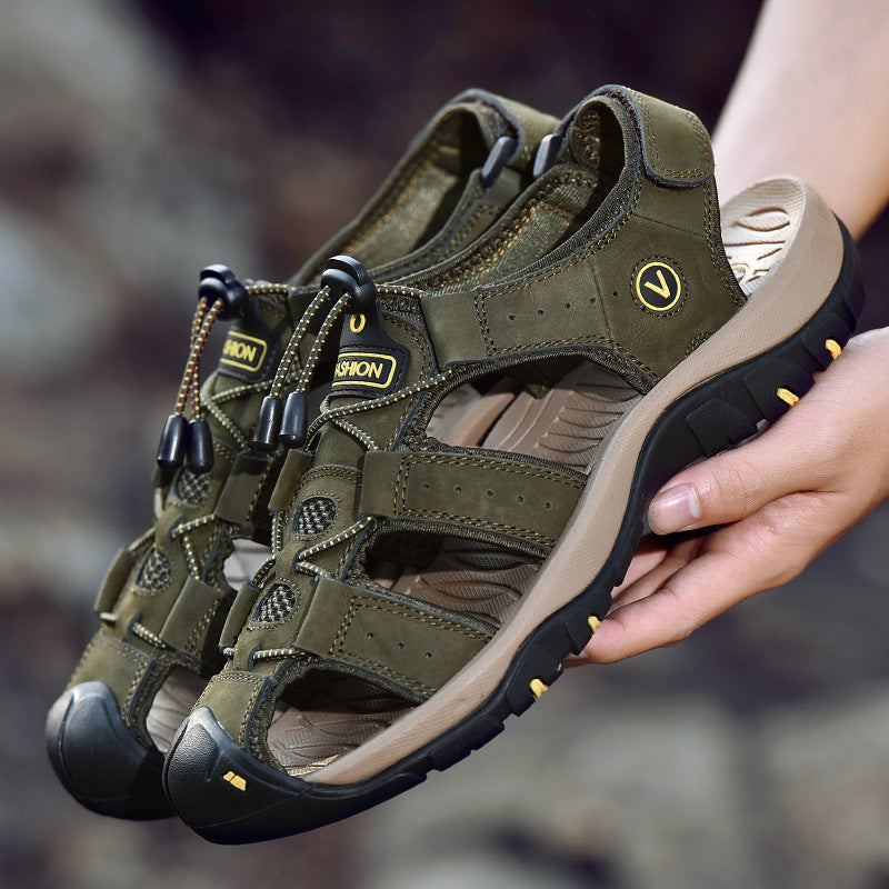 Men's shoes 2023 outdoor sports closed toe casual sandals cross-border plus size summer new breathable wear-resistant beach sandals