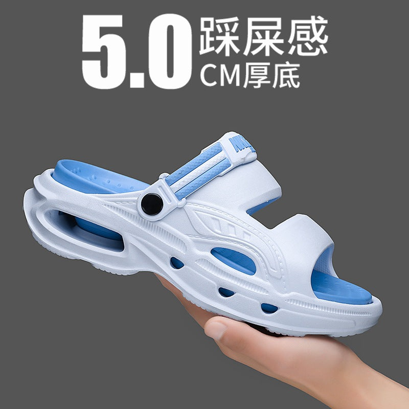 Men's Summer Sandals 2026 New Style, Comfortable Beach Sandals, Large Size 45, Men's Thick-Soled Office Dual-Use Slippers