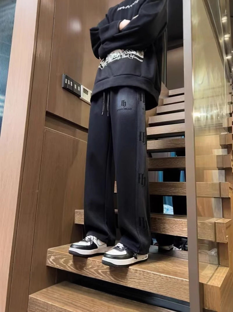Youth Popular Casual Pants Men's Spring and Autumn New Fashion Brand Youth Loose All-match Pendant American Casual Pants