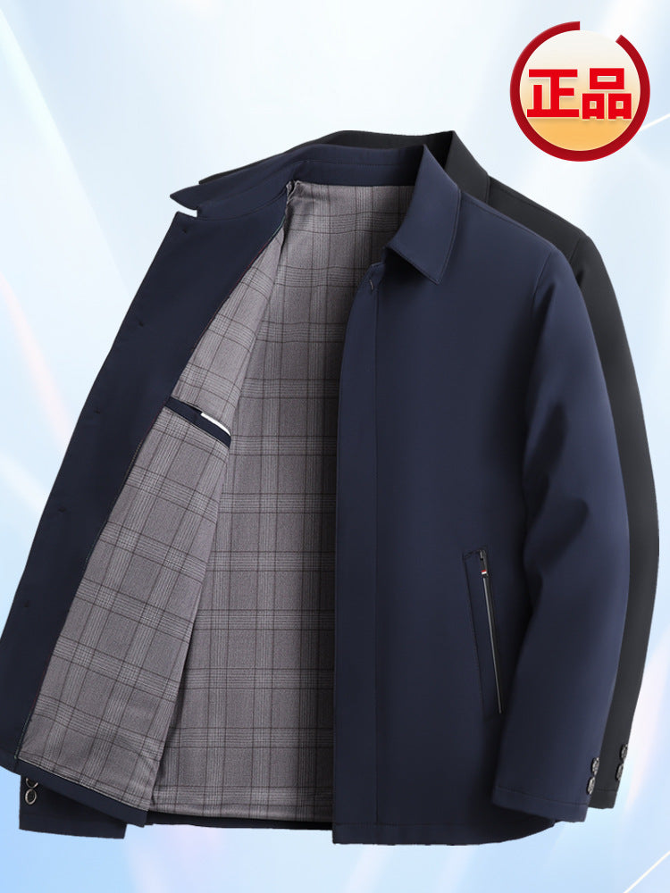 Men's Jackets Spring and Autumn Middle-Aged and Elderly Men's Wear In-Stock Business Coats Wholesale Casual Executive Business Gentleman