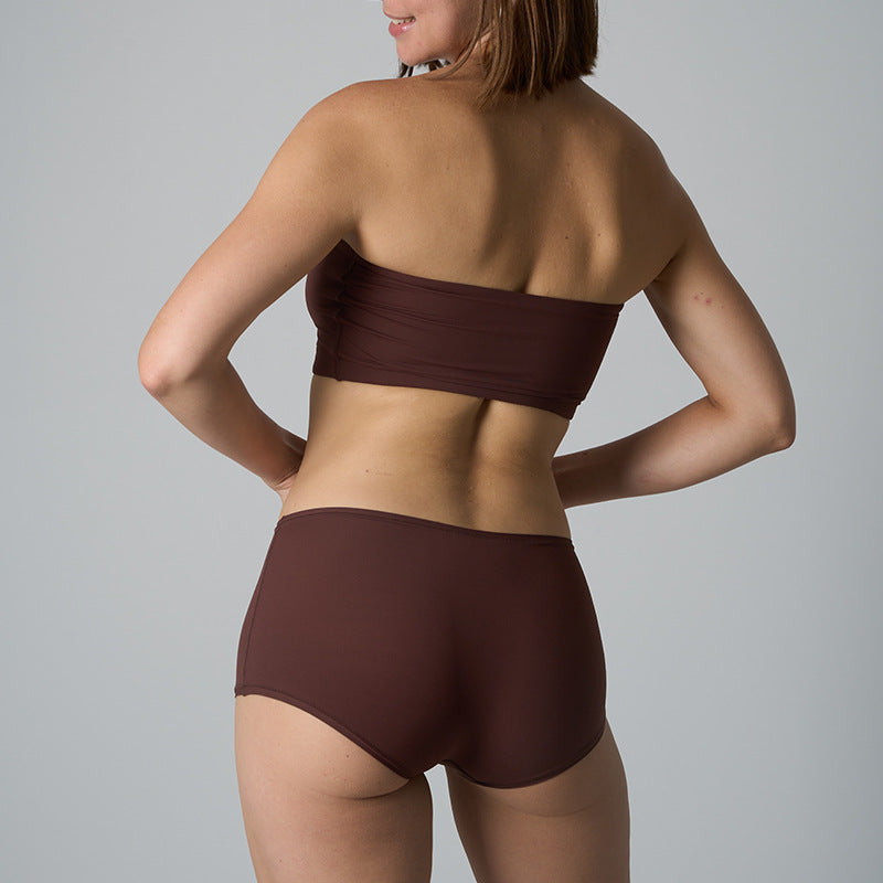 Underwear Set Tube Top Tube Top Strapless One-Piece Nylon Nude Seamless Bottoming Underwear for Women
