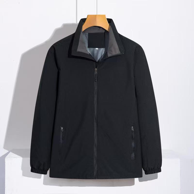 Jacket Long-Sleeved Workwear Workwear Advertising Cultural Shirt Waterproof Windproof Jacket Windbreaker Printed Logo Text Pattern