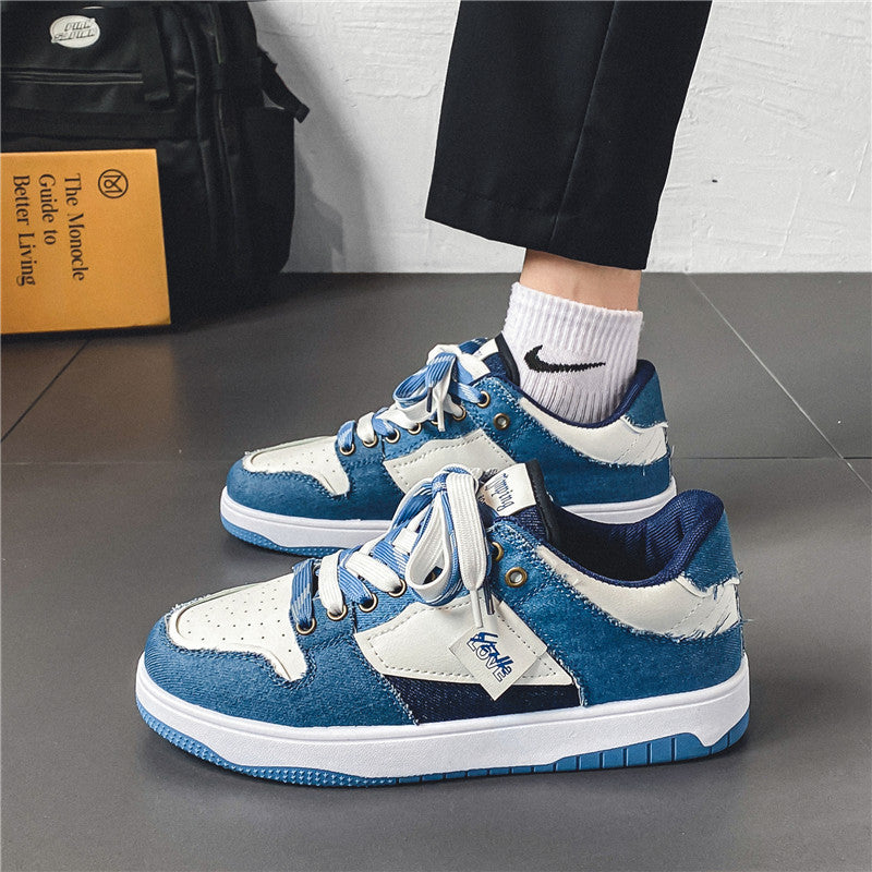 Men's Shoes Autumn Casual Design Niche Sneakers Youth Sports Thick-Soled Heightening Canvas Trendy Shoes