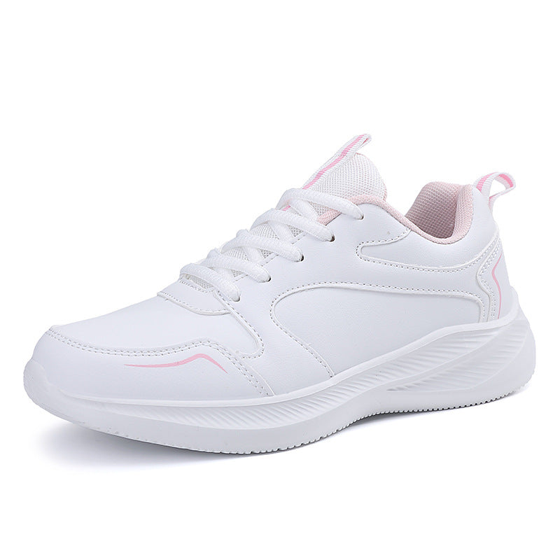 Quanzhou New Women's Fashionable Sports and Casual Shoes Outdoor Lightweight Non-Slip Soft Bottom Student Running Shoes White Shoes for Women