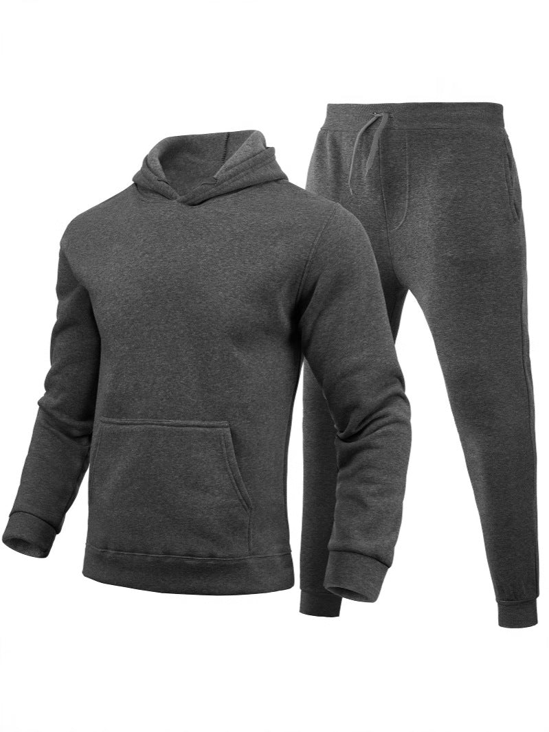 Men's Suit Cross-Border Autumn and Winter Export Pullover Sports Sweatshirt and Sweatpants Fashionable Men's Fleece Hoodie Jacket for Men