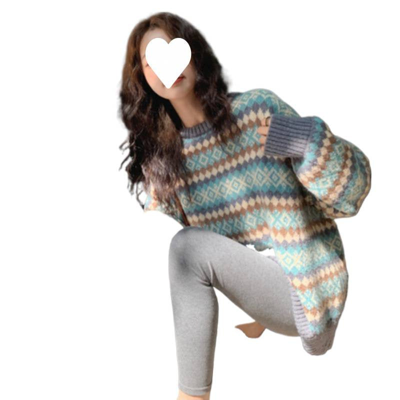 Japanese Retro Sweater for Women, New Popular Style for Spring, Autumn, and Winter, with a Lazy, High-End Design and Niche Soft and Waxy Style