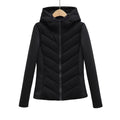 Za Cross-Border Women's Clothing Wholesale Hooded Slim Cotton Jacket Women's Winter New Splicing Warm Top 8073205