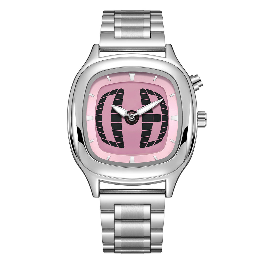 Millennium Y2K Digital Display Scrolling Square Watch Men's Sports Steel Band Dual Display Niche Second-Hand Watch Vintage Watch