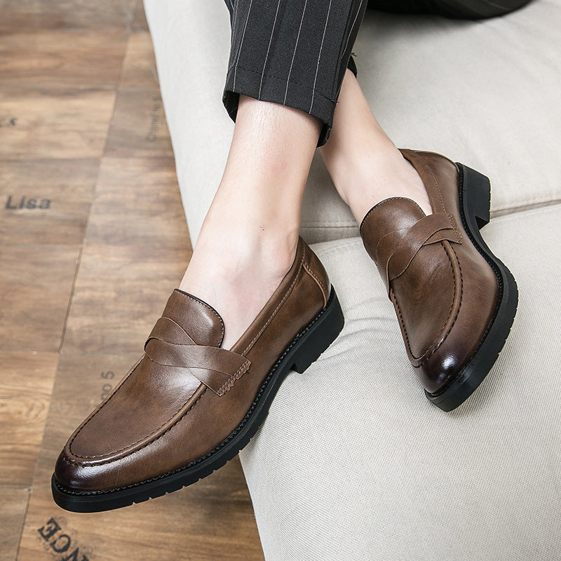 Men's Loafers Cross-border plus size Summer New Low-top Leather Shoes Fashion Men's Leg Lazy Shoes Casual Leather Shoes