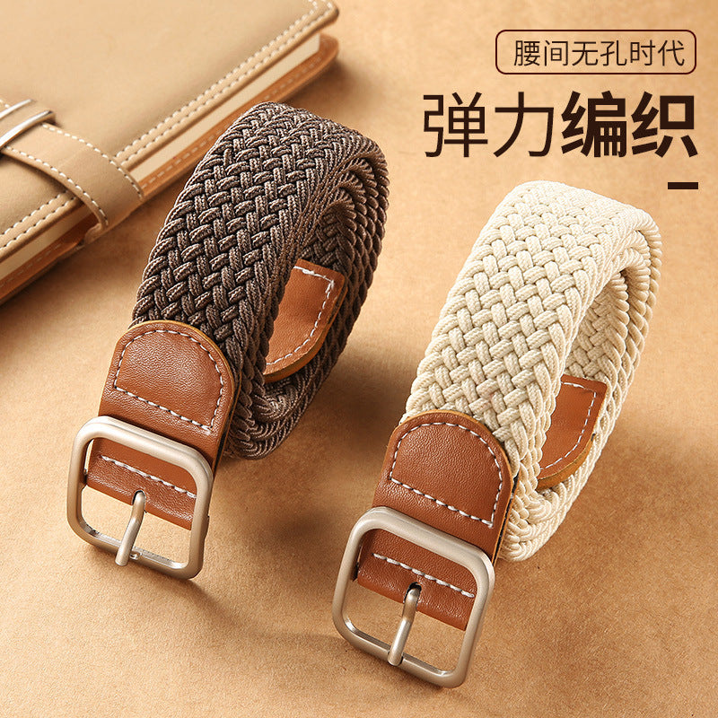 No-Punch Women's Belt, Versatile Denim Belt, Elastic Buckle Belt for Students, Lazy Belt