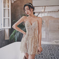2022 New Swimwear Women's Explosion Fashion Sling Condole Skirt Slim Belly Covering Conservative Hot Spring Swimwear